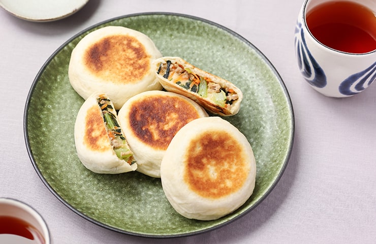 肉味噌入り野菜おやき（切り餅活用）